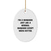 Manager Gifts from Friends, Funny Oval Ornament for Christmas, I'm A Manager. Just Like A Normal Manager Except Much Hotter. Unique Gifts for Men, Women, Coworkers, Family - Image 1