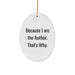 Funny Author Gifts Oval Ornament Christmas Unique Present from Family - Image 1