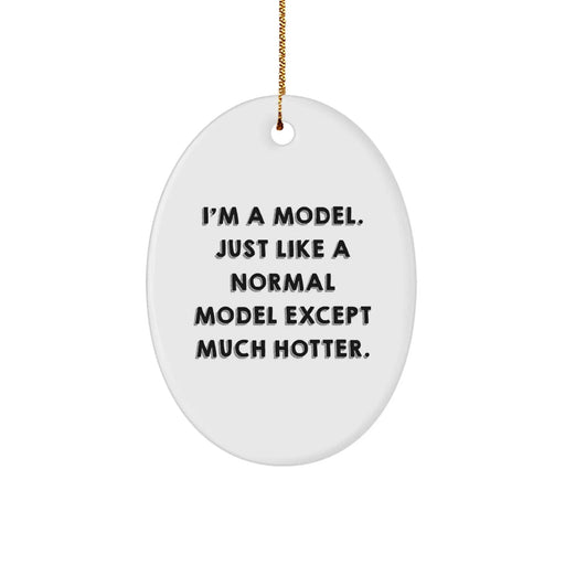 Funny Model Oval Ornament - Gifts from Friends and Family for Model Enthusiasts, Unique Christmas Unique Gifts for Men and Women - Image 1