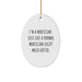 Mortician Gifts from Friends, Funny Oval Ornament for Christmas Unique Mortician Gifts, I'm A Mortician. Just Like A Normal Mortician Except Much Hotter. - Image 1