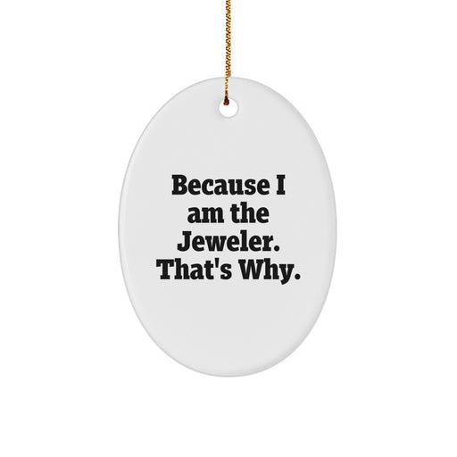 Funny Oval Ornament Gifts from Men to Jeweler Friends, Unique Christmas Decorations for Oval Ornament Enthusiasts, Oval Ornament Lover Gifts - Image 1