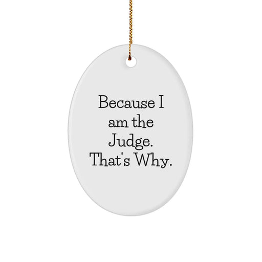 Funny Judge Oval Ornament Gifts for Judges, Men, or Women from Friends, Family, or Coworkers this Christmas - Image 1