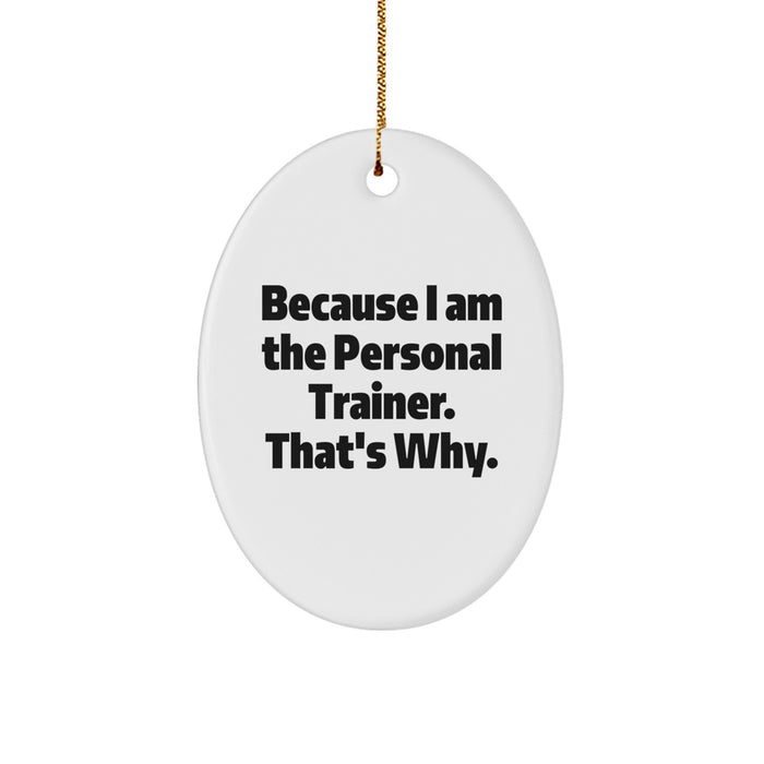 Funny Personal Trainer Oval Ornament Gifts from Friends to Personal Trainer Men - Image 1
