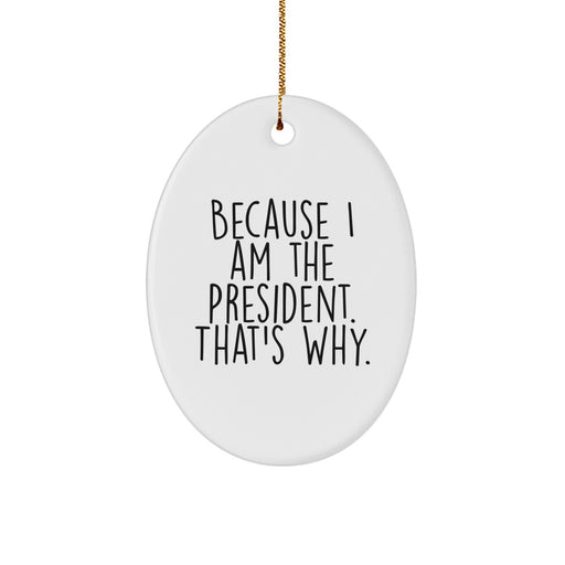 Funny Oval Ornament Gifts for President from Friends - Christmas Unique Gifts - President Oval Shape Decorations - Image 1