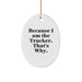 Funny Trucker Oval Ornament Gifts from Men to Trucker Friends for Christmas Unique Decoration Idea - Image 1