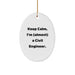 Civil Engineer Oval Ornament Gifts from Friends for Christmas - Keep Calm, I'm (almost) A Civil Engineer. - Image 1