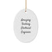 Funny Inspirational Gifts for Electrical Engineer Friends from Family Oval Ornament, Amazing F--king Electrical Engineer Christmas Unique Gifts - Image 1