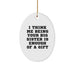 Funny Big Sister Gifts from Family, Christmas Unique Gifts for Big Sister - Oval Ornament - Image 1