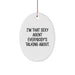 Funny Agent Gifts from Men, Christmas Unique Agent Oval Ornament with I'm That Sexy Agent Everybody's Talking About., Agent Christmas Unique Gifts for Men - Image 1