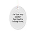 Funny Janitor Gifts, 'I'm That Sexy Janitor Everybody's Talking About', Oval Ornament for Janitor Men Women Friends Coworkers Family - Image 1