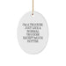 Funny Trucker Gifts from Men, Unique Oval Ornament for Trucker, Christmas Unique Gifts - Image 1