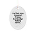 Funny Personal Trainer Oval Ornament Gifts for Men Friends Family from Sexy Trainer Lover - Image 1