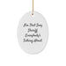 Sexy Sheriff Oval Ornament Funny Quotes Christmas Unique Gift for Sheriff Friends Family Men Women - Image 1