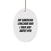 Funny American Longhair Cat Gifts, Oval Ornament for Friends, Gifts from Men, Gifts for Cat Lovers, Christmas Unique Gifts - Image 1