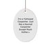 Funny Carpenter Gifts for Men, Oval Ornament for Christmas Unique Presents, 'I'm A Tattooed Carpenter' Decorative Wall Hanging from Friends - Image 1