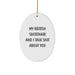 British Shorthair Cat Oval Ornament, Funny Quote Gifts from Men to British Shorthair Cat Owners, Christmas Unique Gifts - Image 1