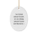 Funny Landscape Designer Gifts, Oval Ornament Christmas Unique Decorations, 'I'm A Tattooed Landscape Designer' Quote for Men Women Friends Family - Image 1