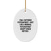 Funny Psychiatrist Gifts for Men - Oval Ornament with Tattooed Psychiatrist Quote - Christmas Unique Gifts from Friends for Family - Image 1