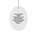 Funny School Psychologist Gifts for Her, I'm A Tattooed School Psychologist, Oval Ornament with Gold Cord, Unique Christmas Unique Gifts from Women to School Psychologist - Image 1