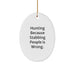 Hunting Quotes Oval Ornament Funny Christmas Unique Gifts from Men to Hunting Friends - Image 1