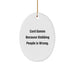 Funny Card Games Oval Ornament, Gifts from Men to Friends and Family for Christmas Unique Presents - Image 1
