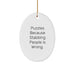 Funny Puzzles Oval Ornament Gifts from Men to Women Friends Family for Christmas Unique Presents - Image 1
