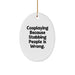 Funny Cosplaying Oval Ornament Gift for Cosplayers from Friends at Christmas Time - Image 1