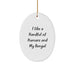 Funny Bengal Cat Oval Ornament Gifts for Bengal Cat Lovers from Friends and Family - I Like A Handful Of Humans And My Bengal Christmas Decoration - Image 1