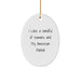 American Bobtail Cat Oval Ornament Gifts from Family Members - I Like A Handful Of Humans And My American Bobtail Christmas Unique Gifts - Image 1
