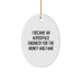 Funny Aerospace Engineer Gifts for Men - Oval Ornament, 'I Became An Aerospace Engineer For The Money And Fame', Christmas Unique Gifts from Friends - Image 1