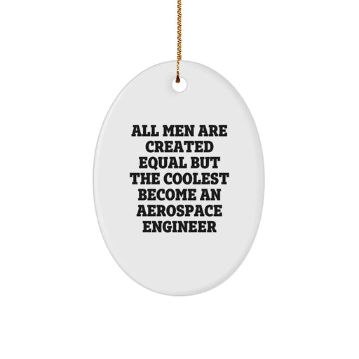 Funny Aerospace Engineer Gifts for Him, Unique Oval Ornament, Inspirational Quote - Gifts from Men to Aerospace Engineer Friends at Christmas - Image 1