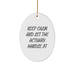 Funny Actuary Gifts, Oval Ornament for Actuaries, Keep Calm And Let The Actuary Handle It Christmas Unique Gifts from Friends to Actuary - Image 1