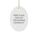Funny Oval Ornament Gifts from Friends - Keep Calm And Let The Banker Handle It Christmas - Image 1