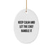 Funny Chef Oval Ornament for Chef Gifts from Men on Christmas - Image 1