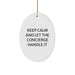 Funny Concierge Gifts from Friends for Concierge Oval Ornament Christmas Unique Presents - Image 1