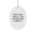 Funny Woodworker Gifts from Men to Friends - Oval Ornament 'Keep Calm And Let The Woodworker Handle It' Christmas - Image 1