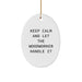 Funny Woodworker Gifts from Men to Woodworker Friends for Christmas Unique Oval Ornament Keep Calm Woodworker - Image 1