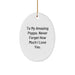 Funny Poppa Gifts for Men, Oval Ornament with Inspirational Quote, Gifts from Family for Christmas Unique Gifts - Image 1