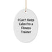 Funny Fitness Trainer Oval Ornament Gifts from Family Members for Christmas Unique Presents - Image 1
