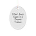 Funny Fitness Trainer Gifts from Friends, I'm a Fitness Trainer Oval Ornament for Men, Unique Christmas Memorable Presents - Image 1