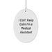 Funny Medical Assistant Gifts from Friends, Unique Oval Ornament 'I Cant Keep Calm Im A Medical Assistant' Christmas Unique - Image 1