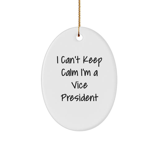 Funny Vice President Gifts for Him, Oval Ornament Humorous Office Decor, Christmas Unique Gifts from Friends to Boss - Image 1