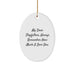 Funny Stepfather Gifts, My Dear Stepfather Always Remember How Much I Love You, Oval Ornament Christmas Unique Presents for Him from Family - Image 1