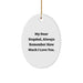 Funny Stepdad Gifts Oval Ornament - 'My Dear Stepdad, Always Remember How Much I Love You.' Sent by Family for Christmas - Image 1