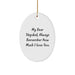 Funny Stepdad Gifts from Men, Christmas Unique Gifts for Stepdads, Oval Ornament 'My Dear Stepdad, Always Remember How Much I Love You.' - Image 1