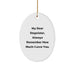 Funny Stepsister Gifts from Men, Oval Ornament for Stepsister, My Dear Stepsister Christmas Unique Gift - Image 1
