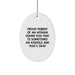 Funny Afghan Hound Dog Gifts from Proud Parents - Oval Ornament for Men, Women, Friends, or Family - Humorous Quote Christmas Unique Gifts - Image 1