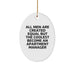 Funny Apartment Manager Gifts for Men - 'All Men Are Created Equal But The Coolest Become' Oval Ornament, White, Christmas Unique Gifts from Friends - Image 1