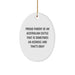 Funny Australian Cattle Dog Gifts for Men, Women, and Friends - Oval Ornament with Proud Parent Quote, Christmas Unique Decorations - Image 1