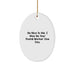 Funny Quote Gifts from Friends, Family, Coworkers for Postal Worker Men, Oval Ornament, Christmas Unique Presents - Image 1